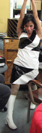 Patty Reinhart is dangerous in her go-go outfit!